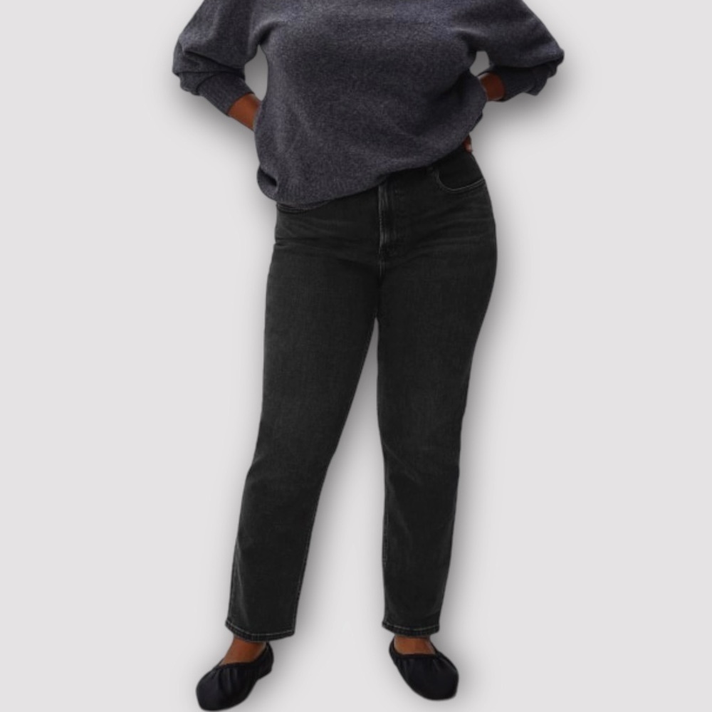 Everlane The Curvy Cheeky Jean Straight Leg Black NWT